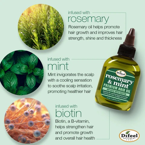 Difeel Rosemary & Mint Premium Hair Oil With Biotin