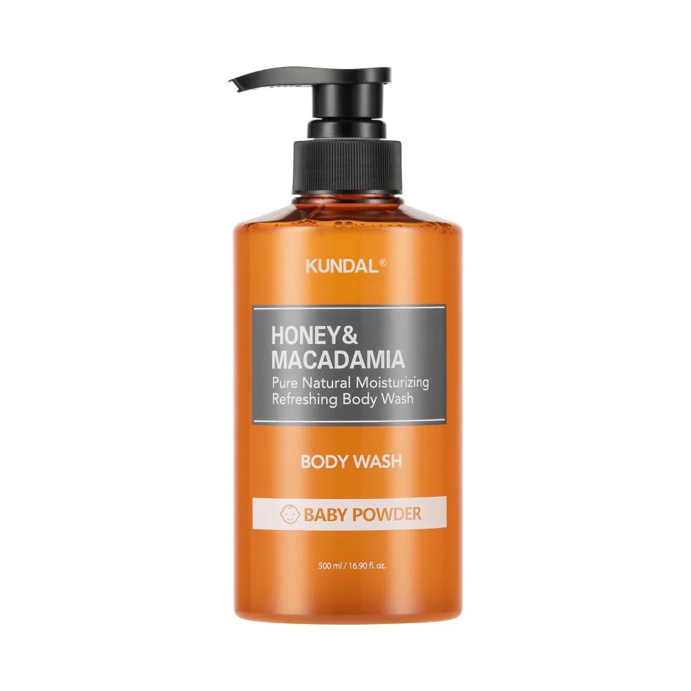 KUNDAL Honey & Macadamia Pure Body Wash - 500ml - Baby Powder