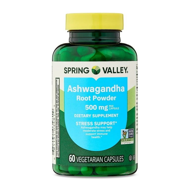 ASHWAGANDHA ROOT POWDER SPRING VALLEY- 500mg