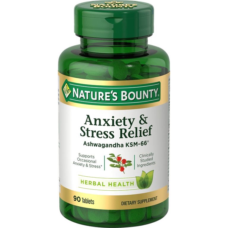 ASHWAGANDHA ANXIETY & STRESS RELIEF- NATURE’S BOUNTY 50 tablets