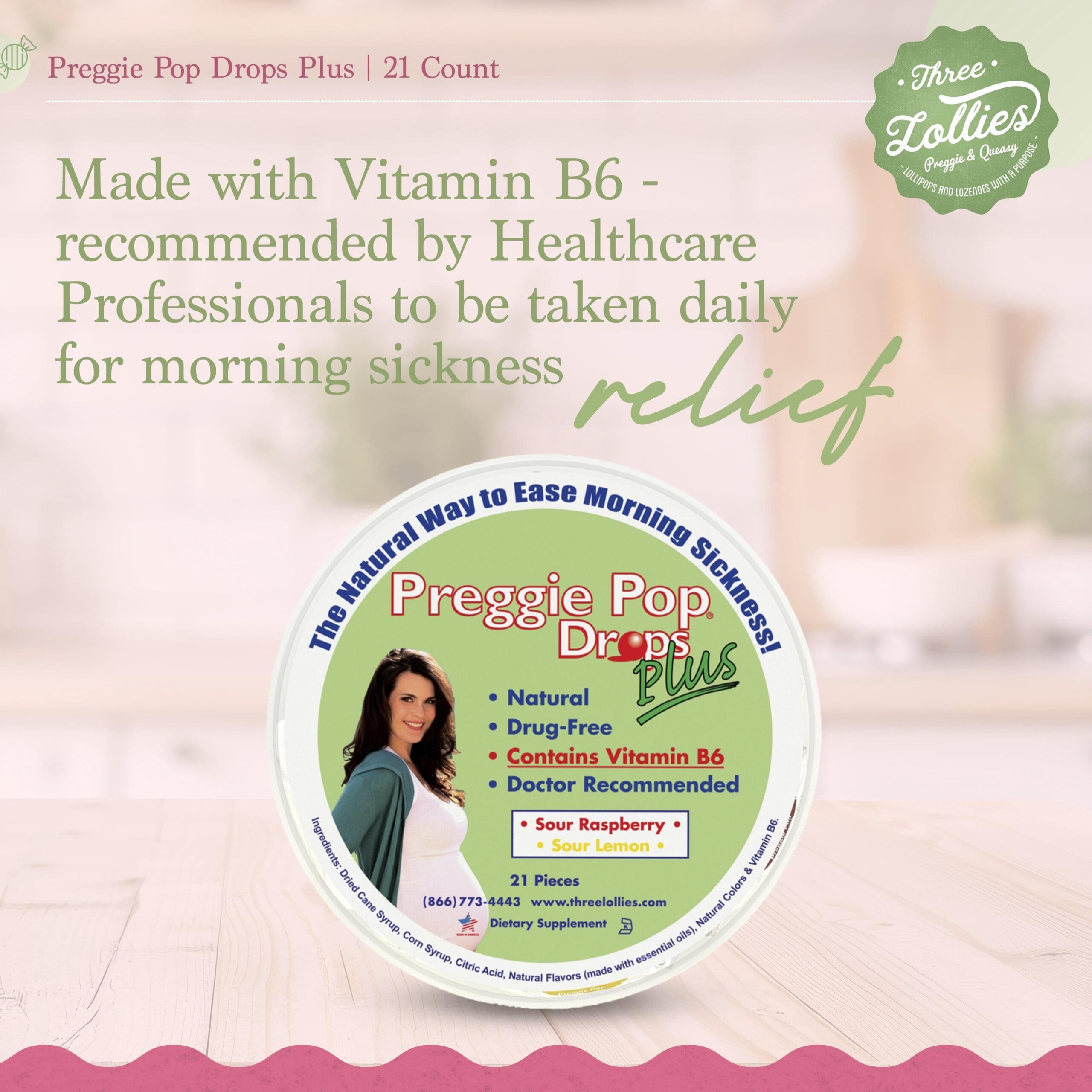 EASE MORNING SICKNESS- PREGGIE POP DROPS