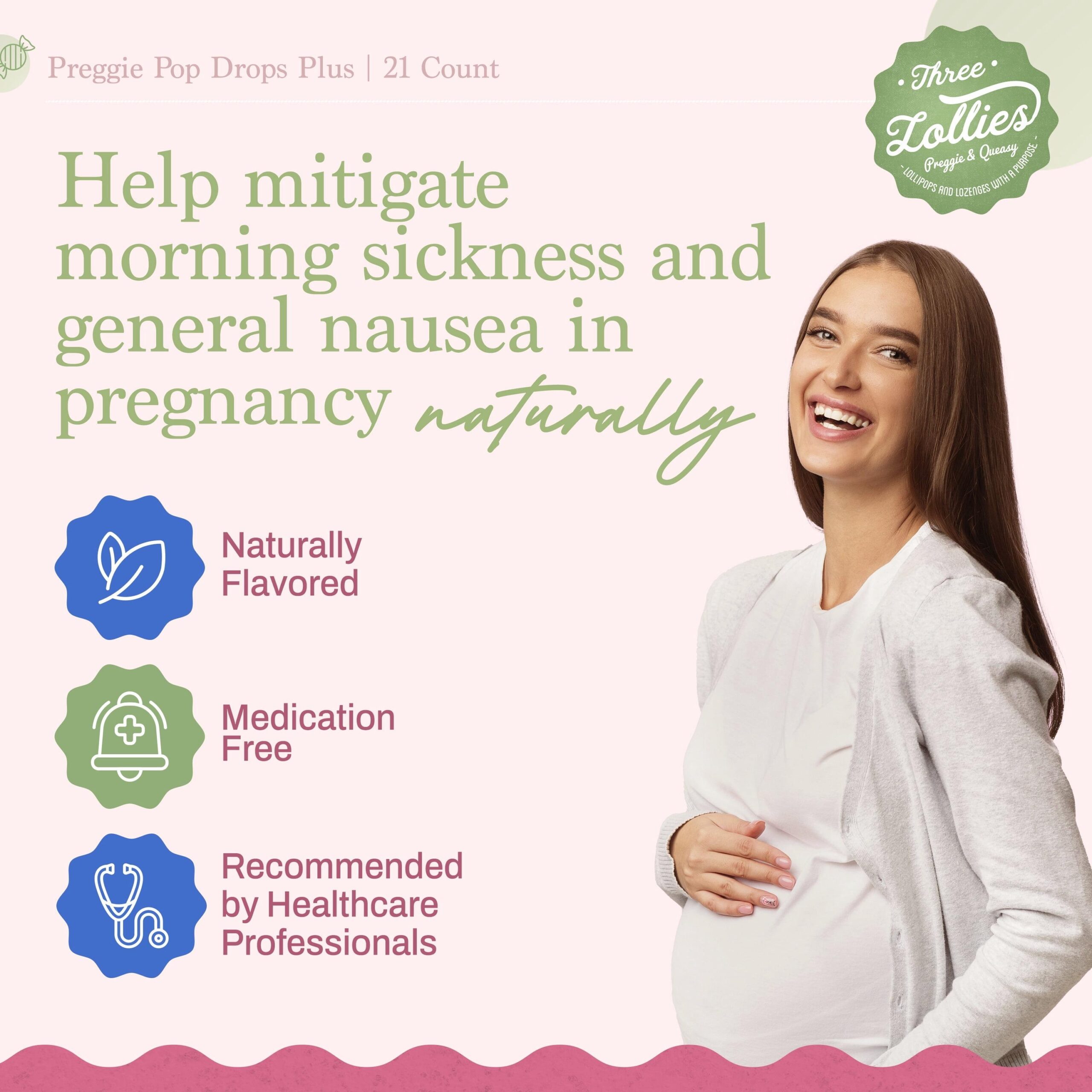 EASE MORNING SICKNESS- PREGGIE POP DROPS blue