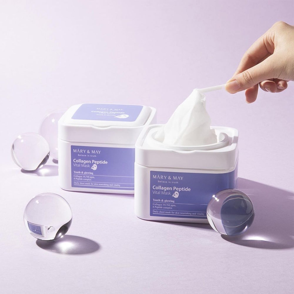 MARY & MAY Collagen Peptide Vital Mask 30Pcs