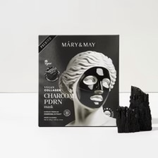Mary&May Vegan Collagen Charcoal PDRN Mask- 4 masks