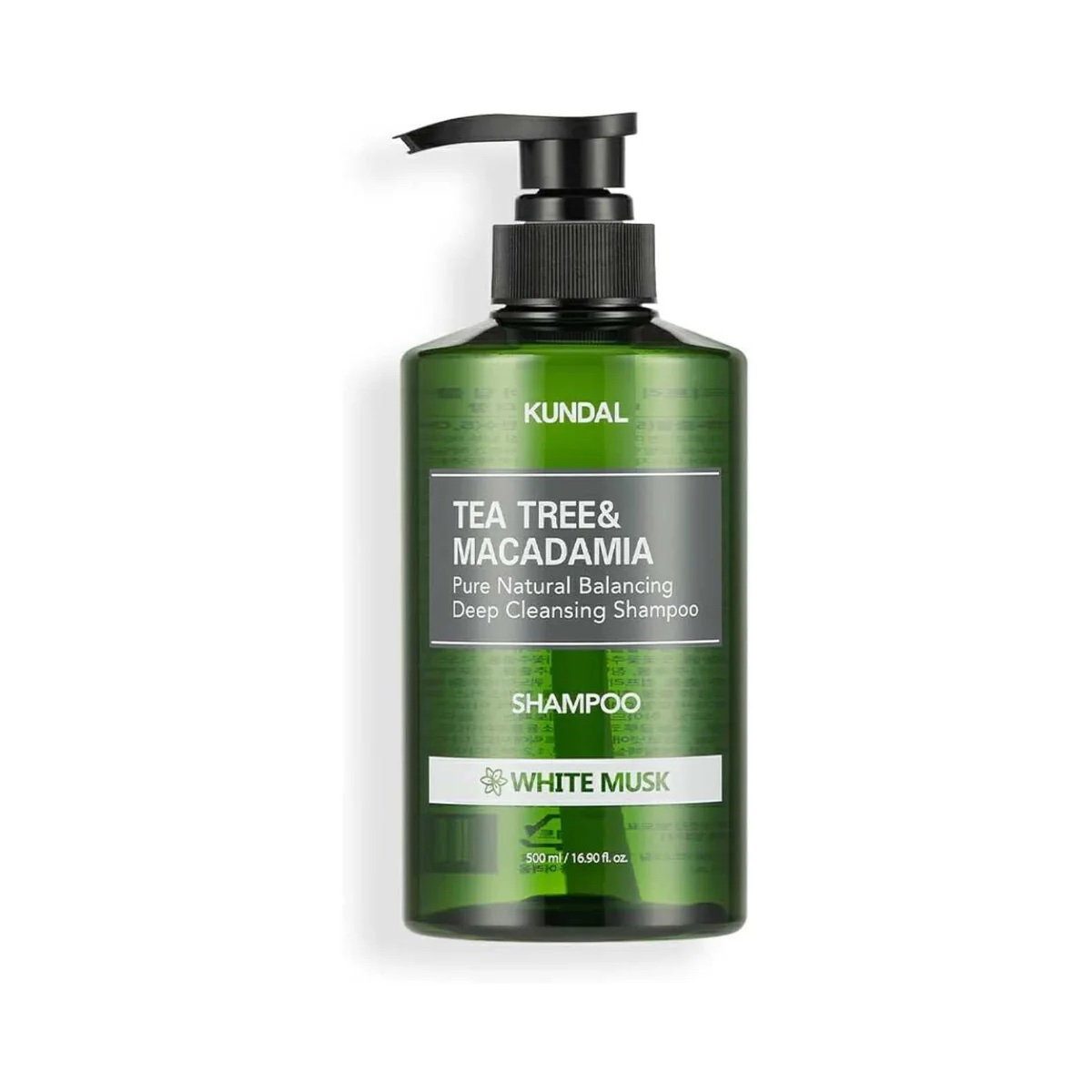 KUNDAL Tea Tree & Macadamia Deep Cleansing Shampoo 500ML - 3 scents - white musk