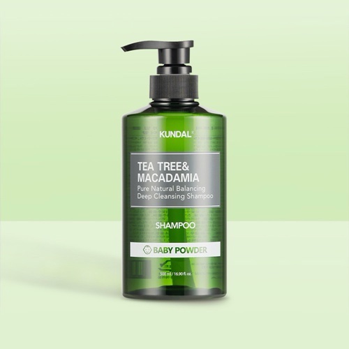 KUNDAL Tea Tree & Macadamia Deep Cleansing Shampoo 500ML - 3 scents - Baby powder