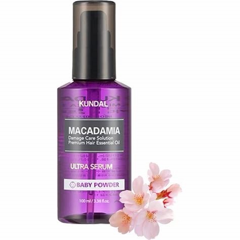 KUNDAL Macadamia Hair Serum - 100ml - baby powder